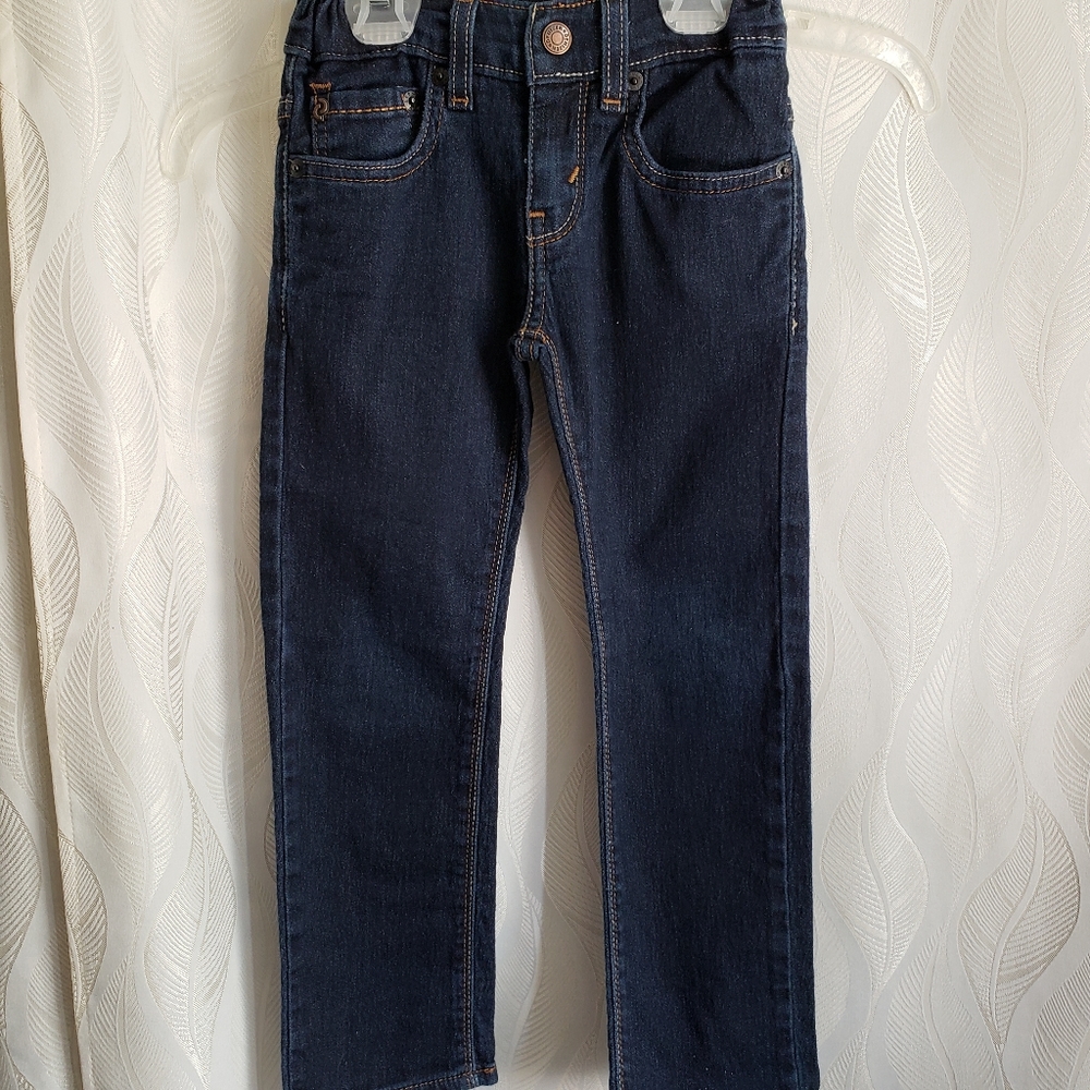 Denizen From Levi's 216 Skinny Fit Boy's Dark Wash Denim Blue Jeans - Picture 1 of 8